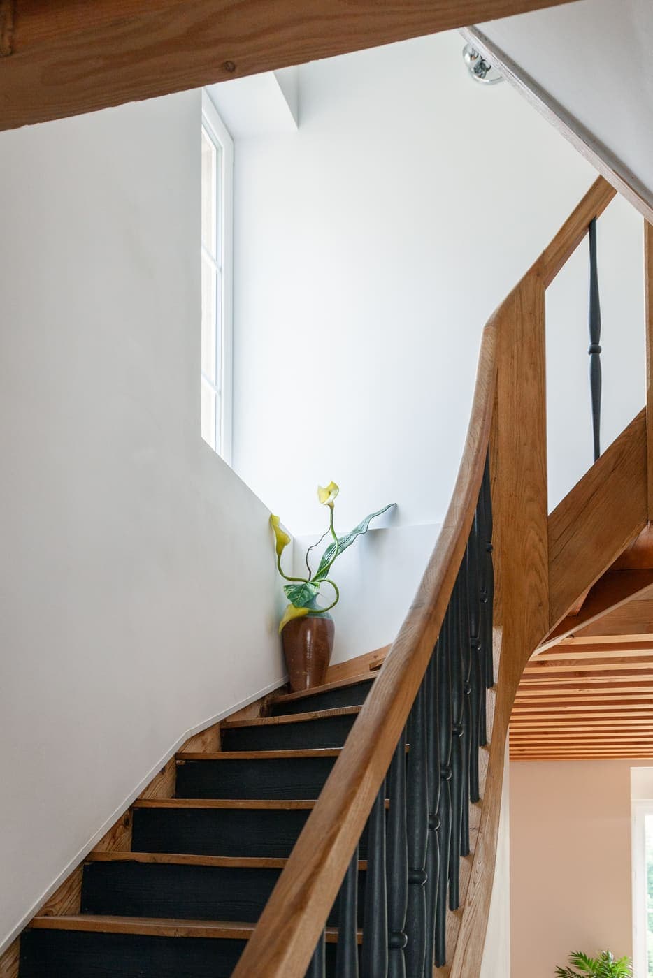 Escalier bois rénové